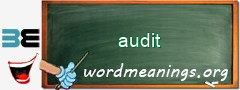 WordMeaning blackboard for audit